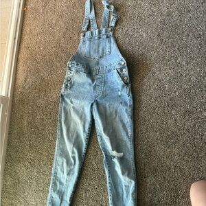 Old navy distressed overalls tall size 4